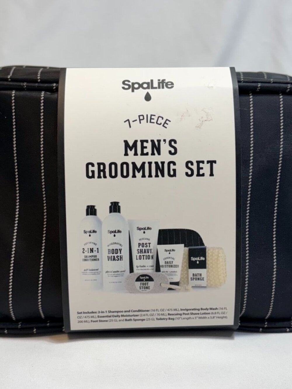 NIP SpaLife 7-Piece Men’s Grooming Set & Travel Bag